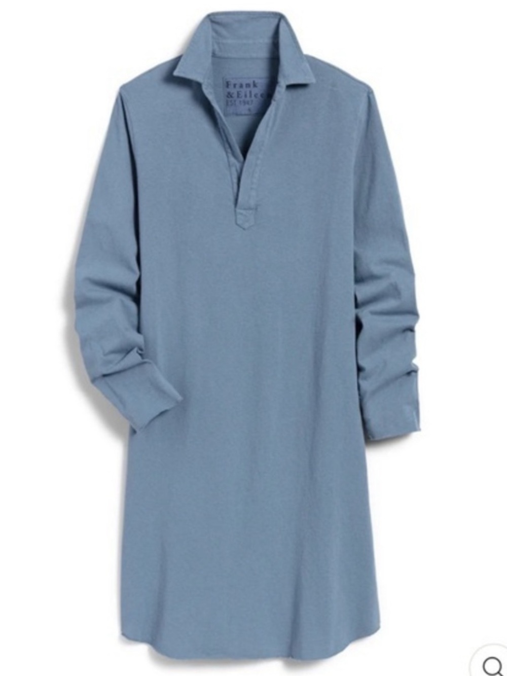 Frank & Eileen Dusty Blue Long-Sleeve Polo Dress